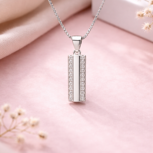 Silver Column 925 Sterling Silver Necklace