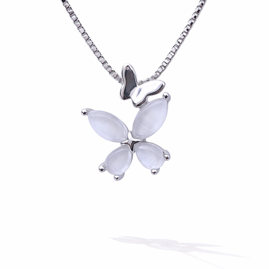 Butterfly Petal 925 Sterling Silver Necklace