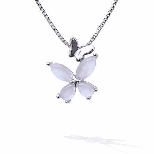 Butterfly Petal 925 Sterling Silver Necklace