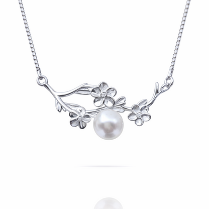 Sakura Pearl Vine 925 Sterling Silver Necklcae