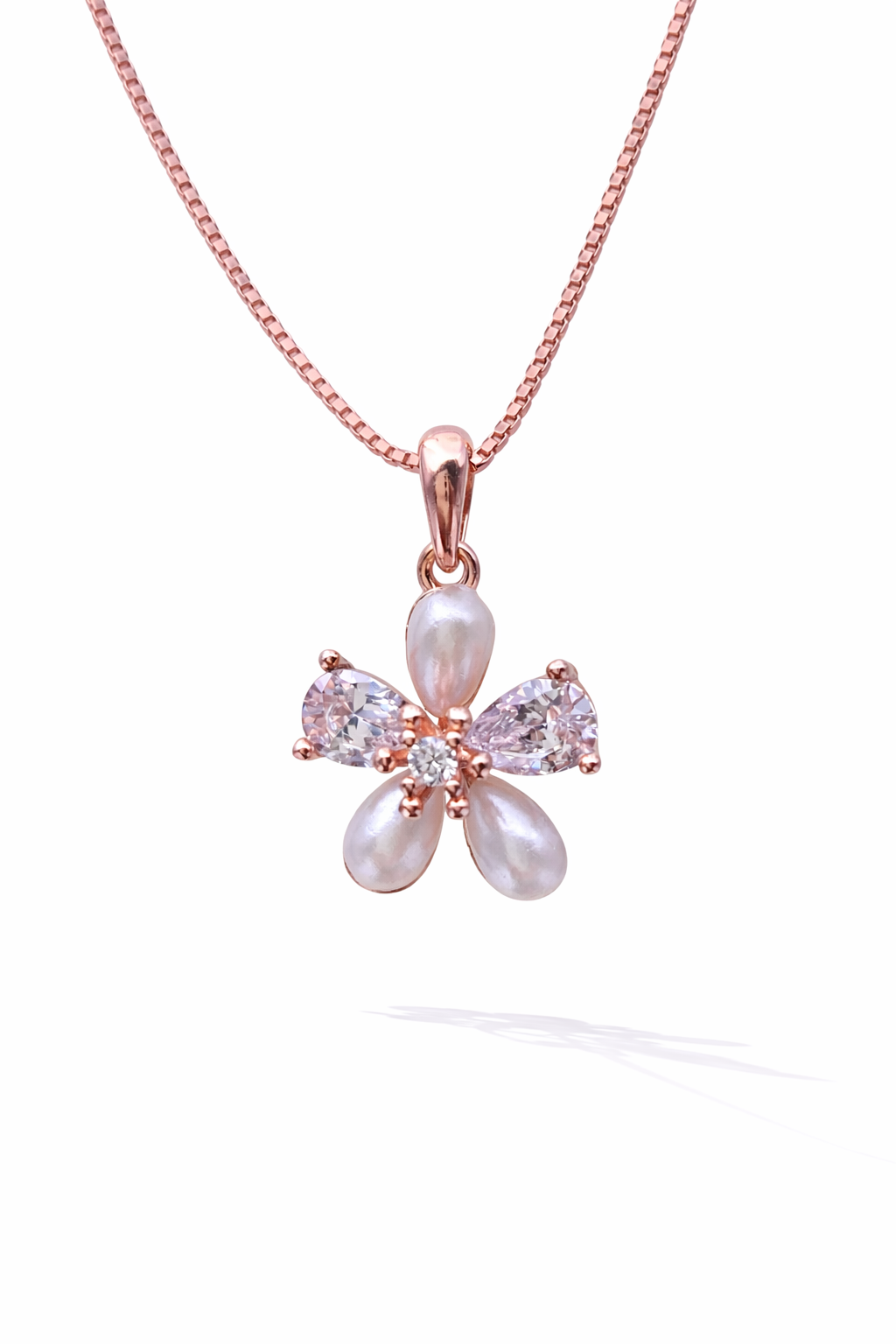 Moonpetal Charm 925 Sterling Silver Necklace