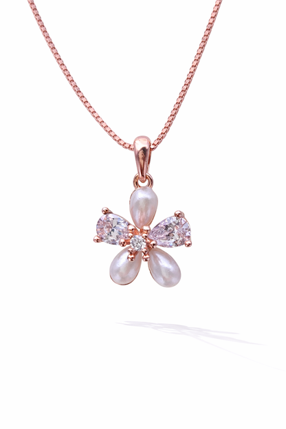 Moonpetal Charm 925 Sterling Silver Necklace