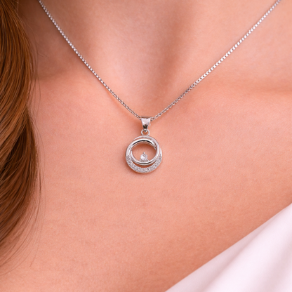 Lunar Loop 925 Sterling Silver Necklace