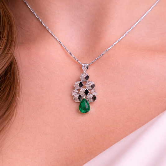 Prism Drop 925 Sterling Silver Necklace