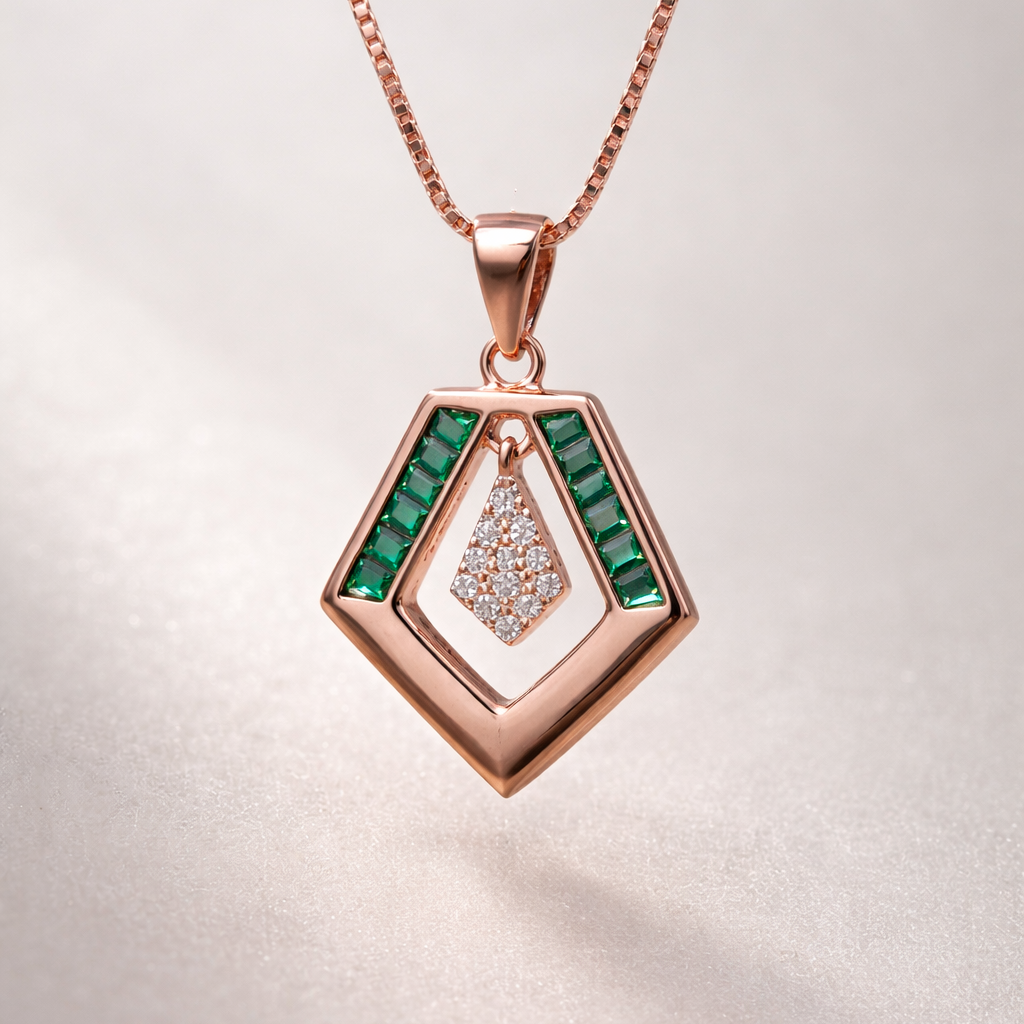 Lustre Frame 925 Sterling Silver Necklace