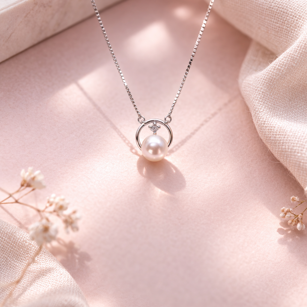 Luna Pearl 925 Sterling Silver Necklace