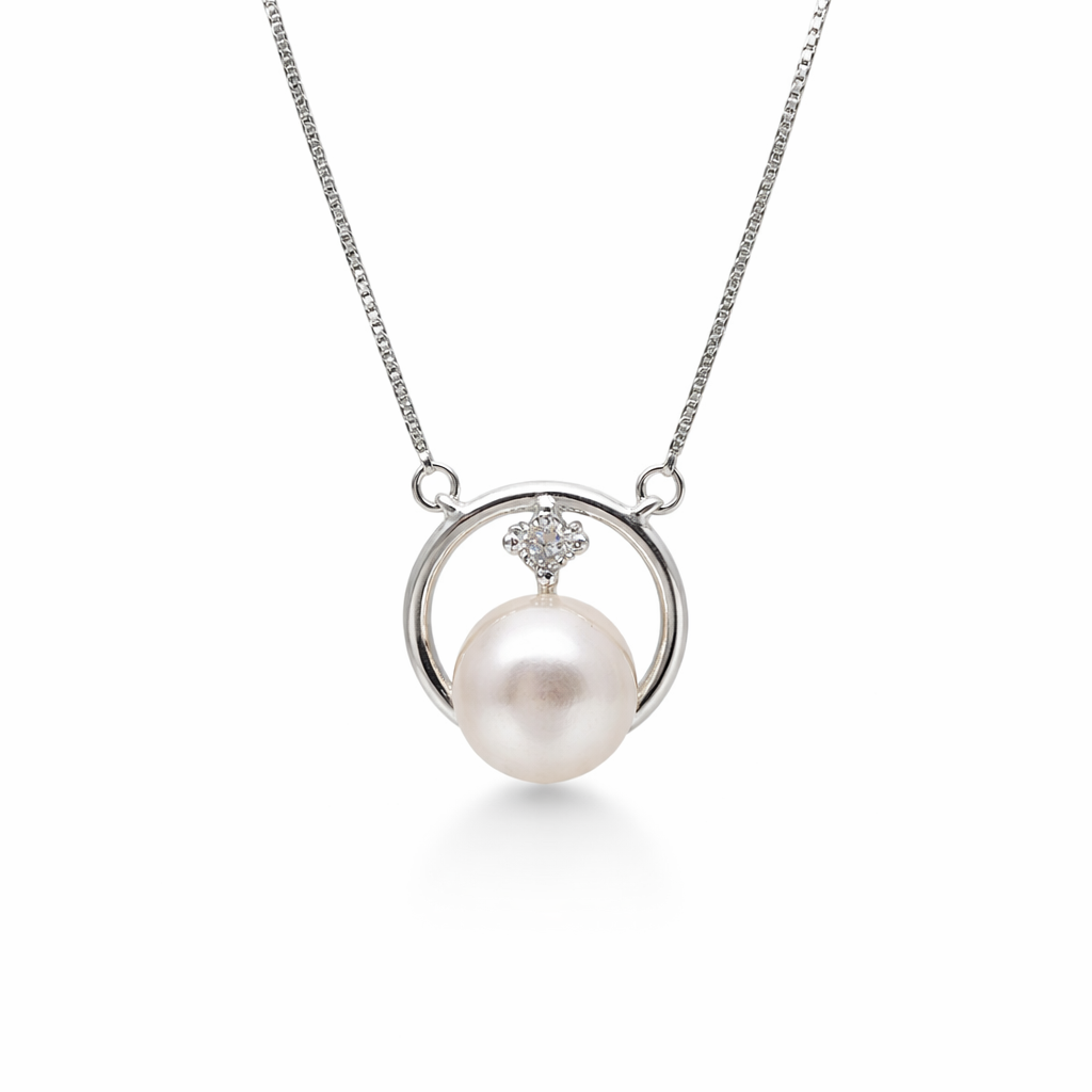 Luna Pearl 925 Sterling Silver Necklace