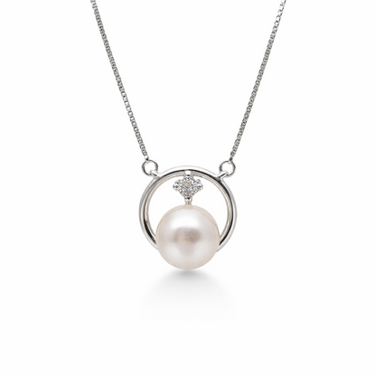 Luna Pearl 925 Sterling Silver Necklace