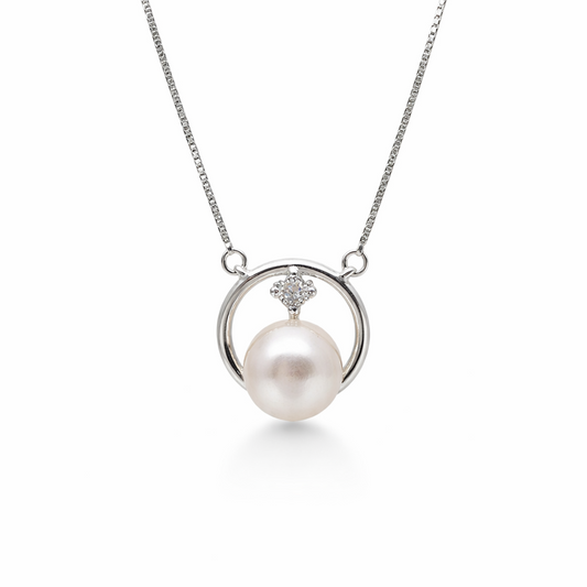 Luna Pearl 925 Sterling Silver Necklace