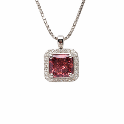 Rosé Halo 925 Sterling Silver Necklace