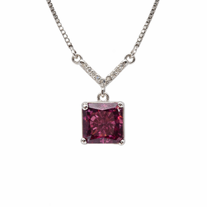 Crimson V-Link 925 Sterling Silver Necklace