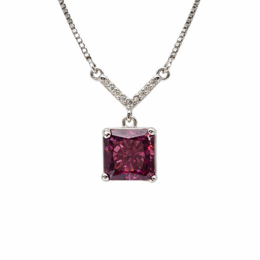 Crimson V-Link 925 Sterling Silver Necklace