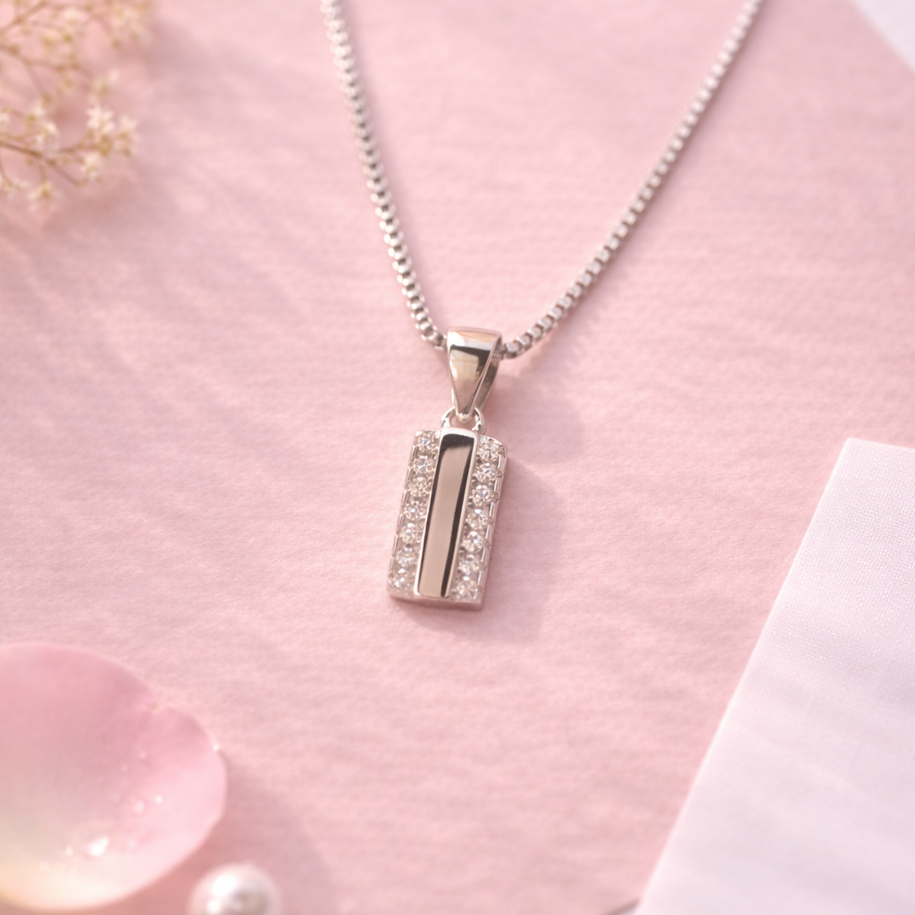 Silver Column 925 Sterling Silver Necklace