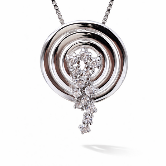 Orbit Drop 925 Sterling Silver Necklace