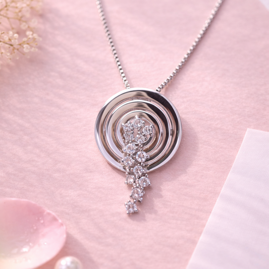 Orbit Drop 925 Sterling Silver Necklace