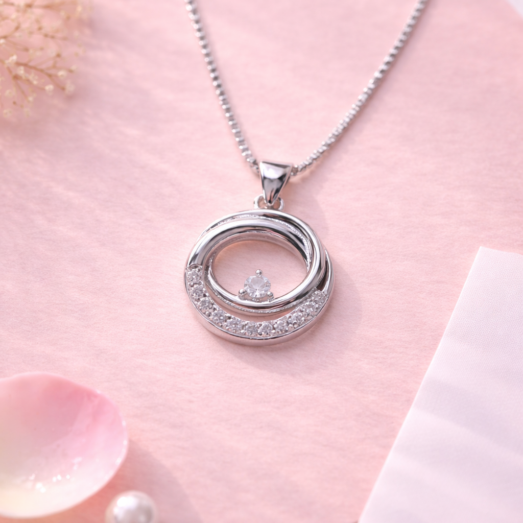 Lunar Loop 925 Sterling Silver Necklace