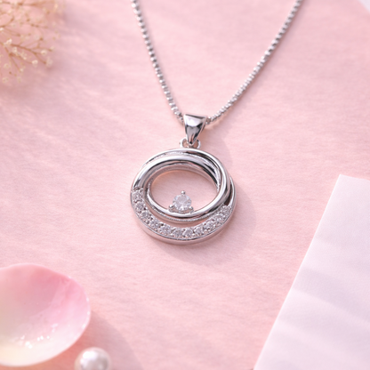 Lunar Loop 925 Sterling Silver Necklace