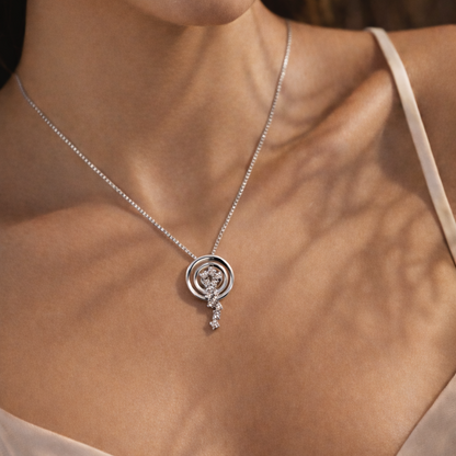 Orbit Drop 925 Sterling Silver Necklace