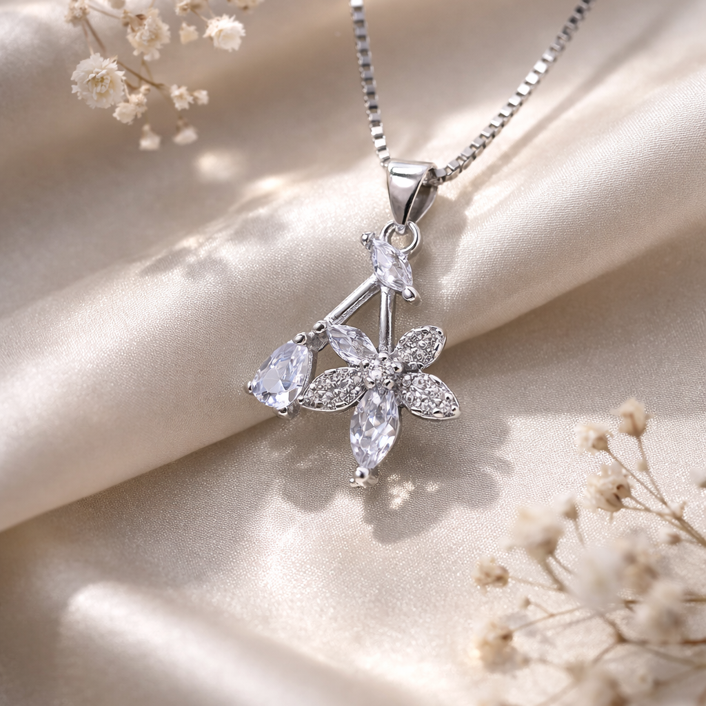Flora Spark 925 Sterling Silver Necklace