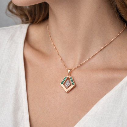 Lustre Frame 925 Sterling Silver Necklace