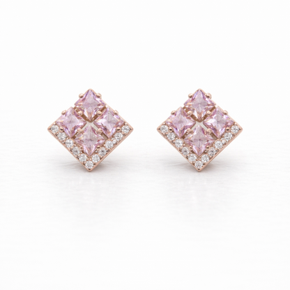 Rosé Prism 925 Sterling Silver Earrings