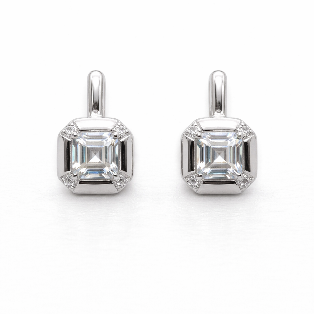 Ice Frame 925 Sterling Silver Earrings