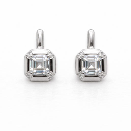 Ice Frame 925 Sterling Silver Earrings
