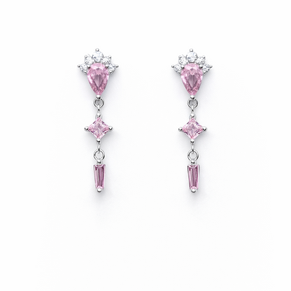 Rosé Cascade 925 Sterling Silver Earrings