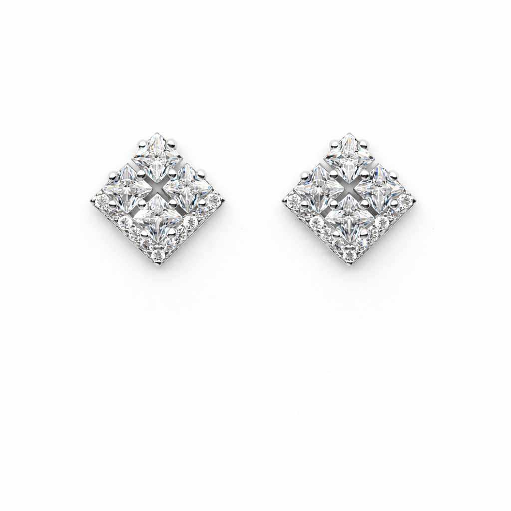 Ice Prism 925 Sterling Silver Earrings