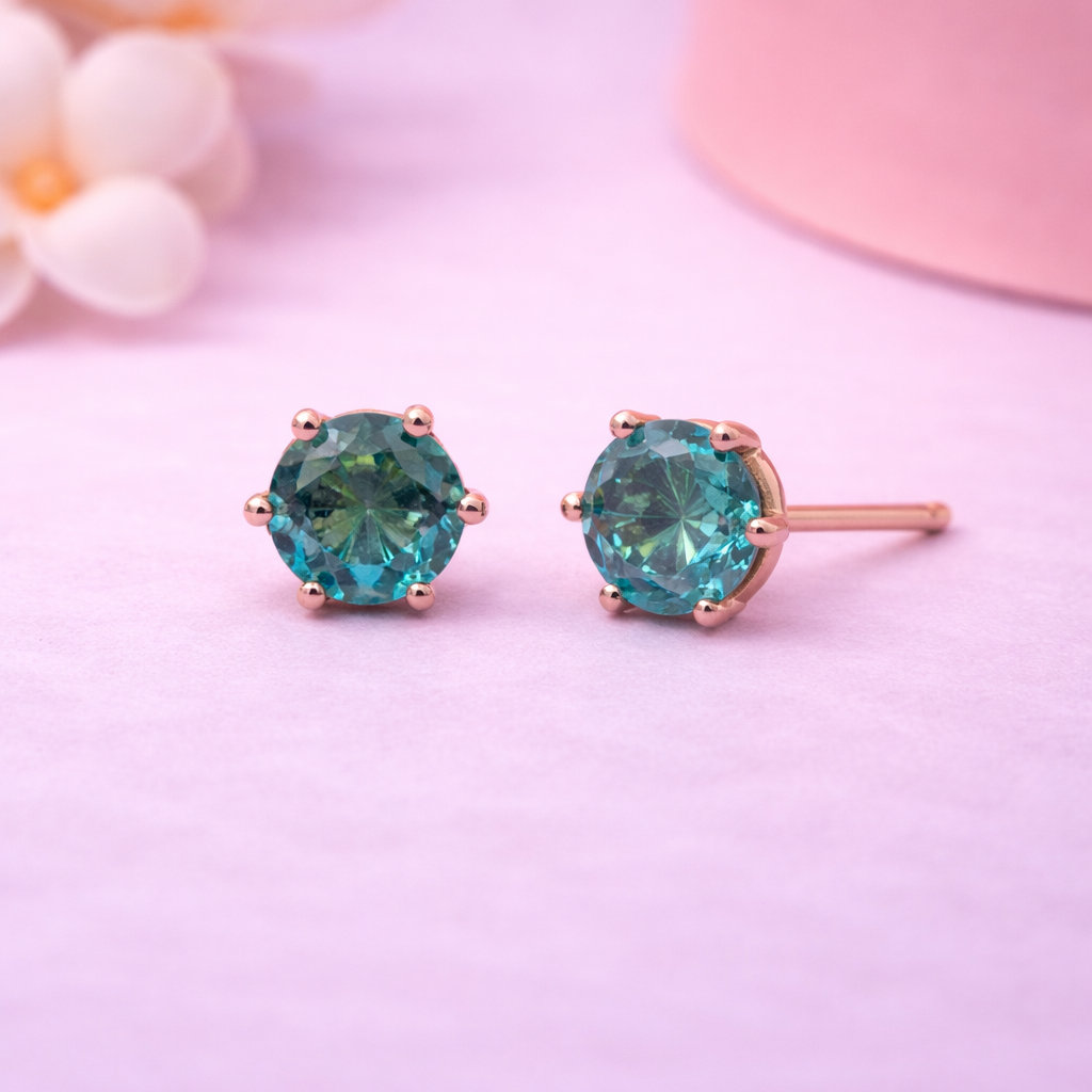 Verdant Glow 925 Sterling Silver Earrings