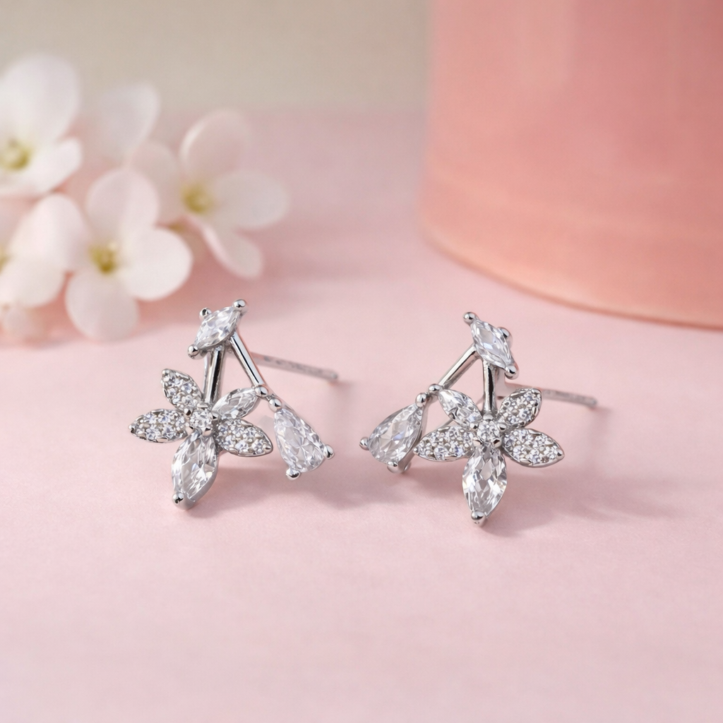 Petal Poise 925 Sterling Silver Earrings