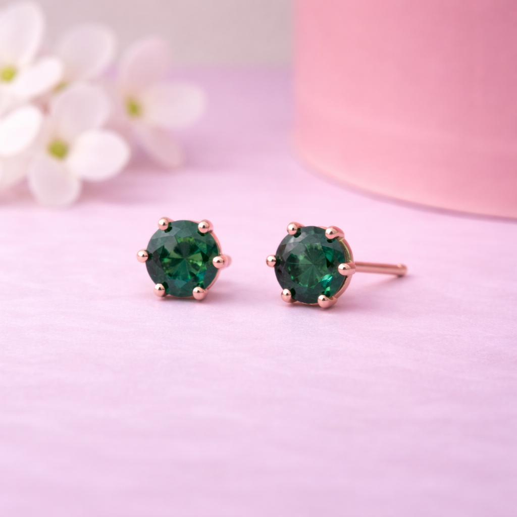 Verdant Glow 925 Sterling Silver Earrings