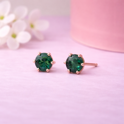 Verdant Glow 925 Sterling Silver Earrings