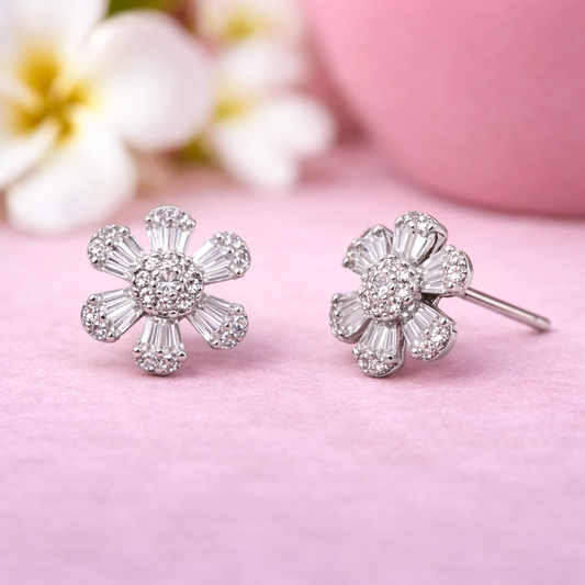 Radiant Daisy 925 Sterling Silver Earrings