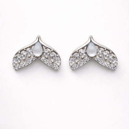 Mooncrest Wing 925 Sterling Silver Earrings