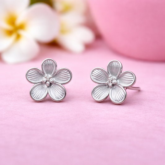 Flora Veil 925 Sterling Silver Earrings