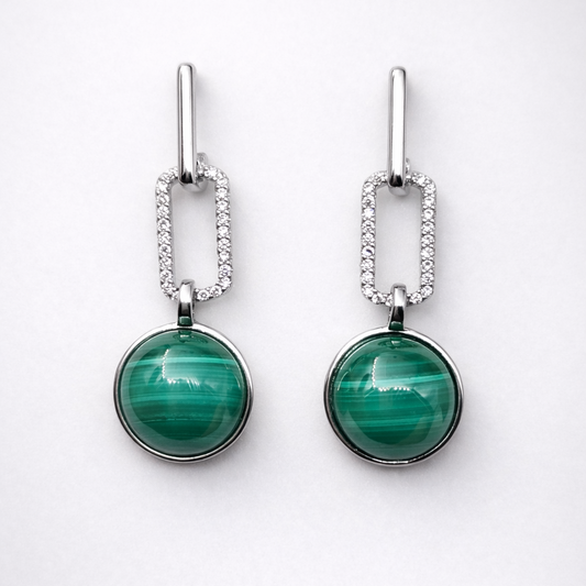 Verdant Link Drop 925 Sterling Silver Earrings