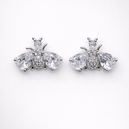 Crystal Bee 925 Sterling Silver Earrings