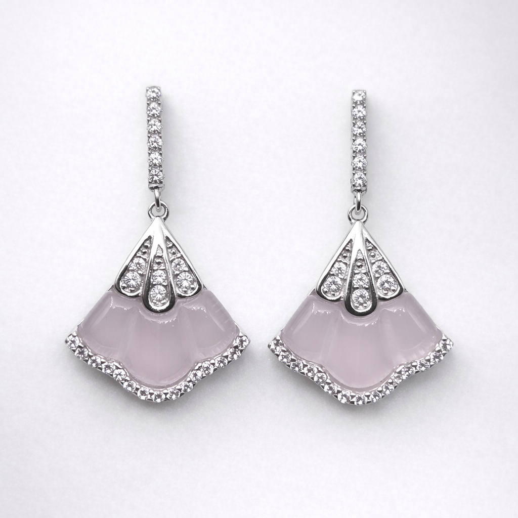 Rosé Drape 925 Sterling Silver Earrings