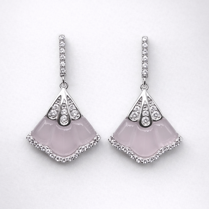 Rosé Drape 925 Sterling Silver Earrings