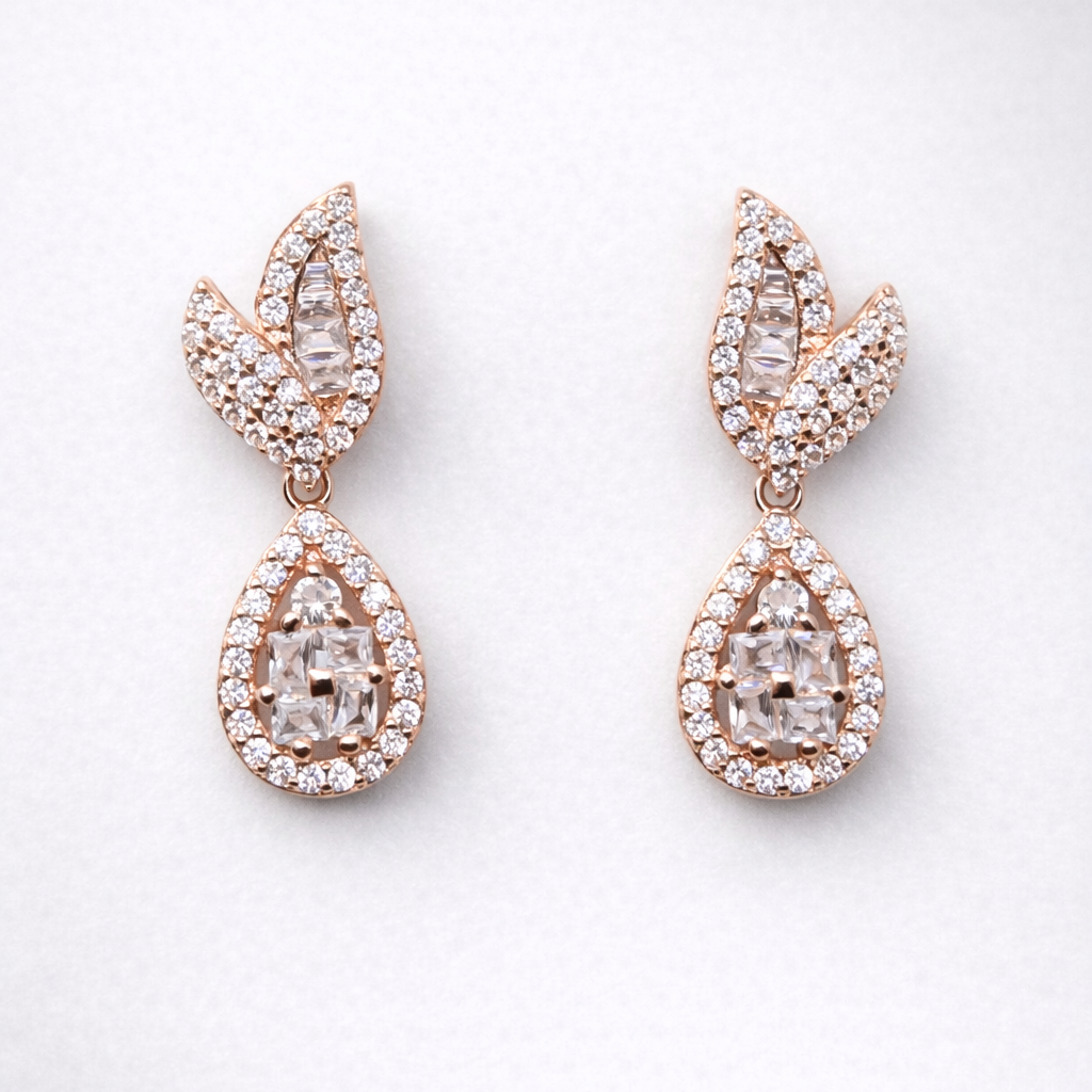 Luminous Leaf 925 Sterling Silver Earrings