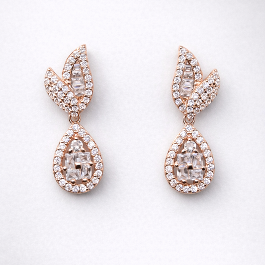 Luminous Leaf 925 Sterling Silver Earrings