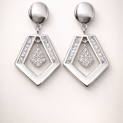 Axis Drop 925 Sterling Silver Earrings