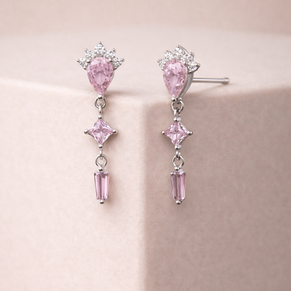 Rosé Cascade 925 Sterling Silver Earrings