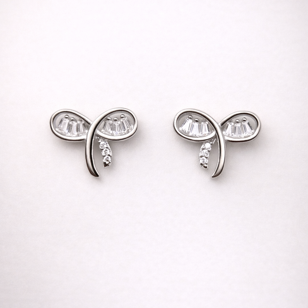 Dewdrop Leaf 925 Sterling Silver Earrings