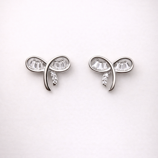 Dewdrop Leaf 925 Sterling Silver Earrings