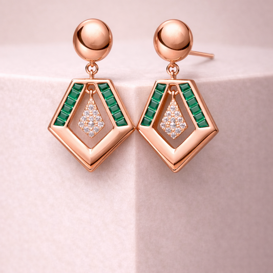 Axis Drop 925 Sterling Silver Earrings