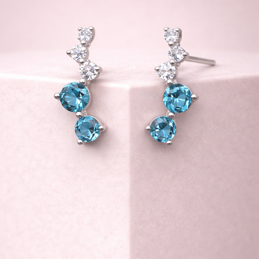 Aqua Trail 925 Sterling Silver Earrings