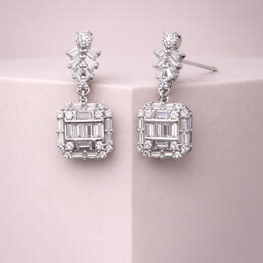 Deco Radiance 925 Sterling Silver Earrings