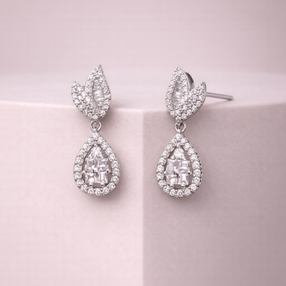 Luminous Leaf 925 Sterling Silver Earrings